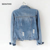 SEDUTMO  Autumn Denim Jacket Women Boyfriend Jean Coat Streetwear Harajuku Vintage Spring Basic Outerwear ED198