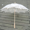 New Sun Umbrella Cotton Embroidery Bridal Umbrella White Ivory Battenburg Lace Parasol Umbrella Decorative umbrella for wedding