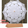 New Lace Umbrella Cotton Embroidery White/Ivory Battenburg Lace Parasol Umbrella Wedding Umbrella Decorations Free Shipping