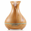 500ml Large Capacity Aroma Essential Oil Ultrasonic Diffuser Vase Shape Air Humidifier with 7 Color Changing LED Lights for Home