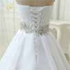 Hot Sale White Vestido De Noiva 2023 New Design Ball Gowns Beaded Belt Robe De Mariage Strapless Lace Up Wedding Dresses OW 7799