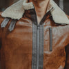 Men's real leather jacket motorcycle pigskin Genuine Leather jackets with faux shearling liner winter warm coat men