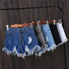 2023 Korean BF Summer Wind Female Sexy High Waist Denim Shorts Women Worn Loose Burr Hole Jeans Shorts Loose Shorts Pants