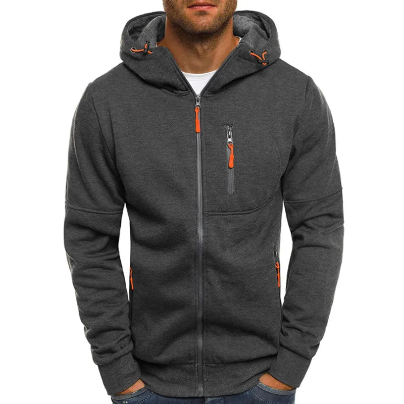 2022 Fashion Hoodies Men Brand Personality Zipper Hooded Sweatshirt Male Hoody Tracksuit Hip Hop Autumn Winter Hoodie Mens