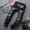 2022 New Men's Jeans European  American Slim Zipper Leisure Cotton Straight-tube Men's Washed Trousers Hot Sale