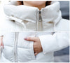 Plus Size M-6XL Down Jackets 2023 New Women Winter Coat Long Slim Thicken Warm Jacket Cotton Padded Jacket Outwear Hooded Parkas