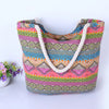 Casual Summer Beach Women Bag Lunch bag Hot Sale Fashion High Quality Canvas Striped Handbags Shoulder Bag