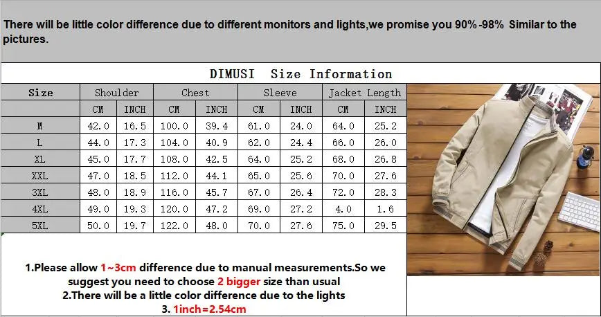 DIMUSI Spring Autumn Men's Bomber Jackets Casual Male Outwear Windbreaker Stand Collar Jacket Mens Baseball Slim Coats 5XL,YA810