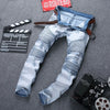 2023 Mens Skinny Jean Distressed Slim Elastic Jeans Denim Biker Jeans Hip hop Pants Washed Ripped Jeans plus size 28-42,YA558