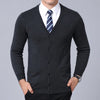 2021 New Fashion Brand Sweater For Mens Cardigan Coat V Neck Slim Fit Jumpers Knitwear Winter Korean Style Casual Mens Clothes