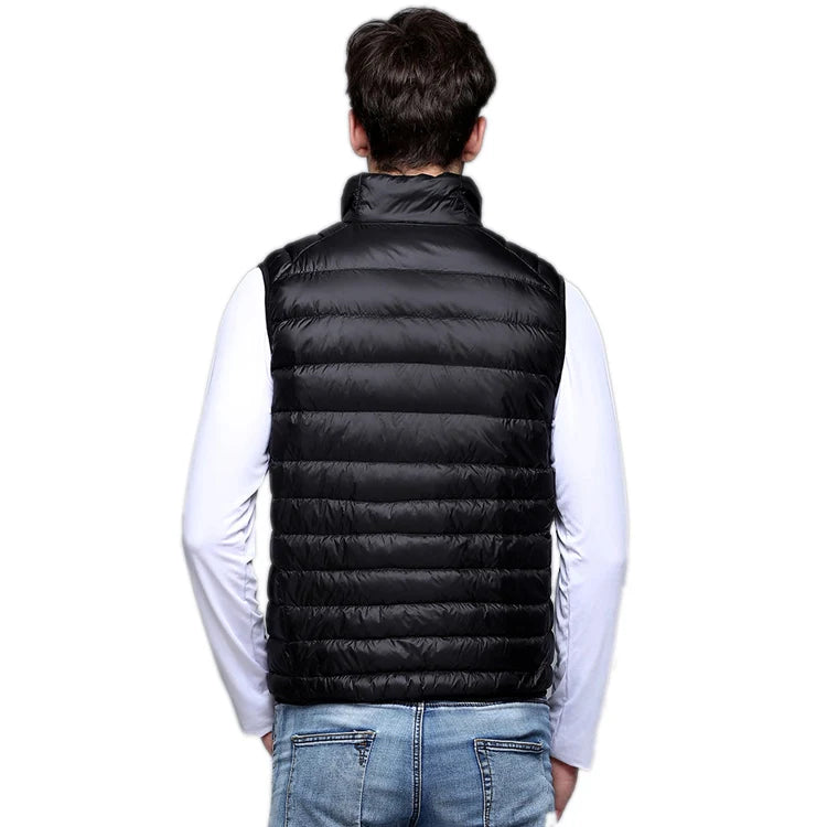 Spring Man Duck Down Vest Ultra Light Jackets Men Fashion Sleeveless Outerwear Coat Autumn Winter Coat 90% White Duck Down