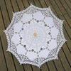 New Sun Umbrella Cotton Embroidery Bridal Umbrella White Ivory Battenburg Lace Parasol Umbrella Decorative umbrella for wedding