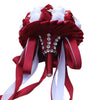 WifeLai-A Ramos De Novia Burgundy Red White Crystal Bridal Bouquet Custom Artificial Flower Bridesmaid Wedding Bouquet W224A-2