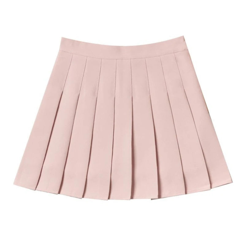 2021 Spring Summer Korean Skirt Shorts Women High Waist Sexy Mini Skirt School Short Pleated Kawaii Japanese Pink Skirt Female