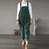 Kaftan Corduroy Overalls Womens Jumpsuits 2022 Autumn Harem Pants Casual Long Pantalon Palazzo Female Button Rompers Playsuit