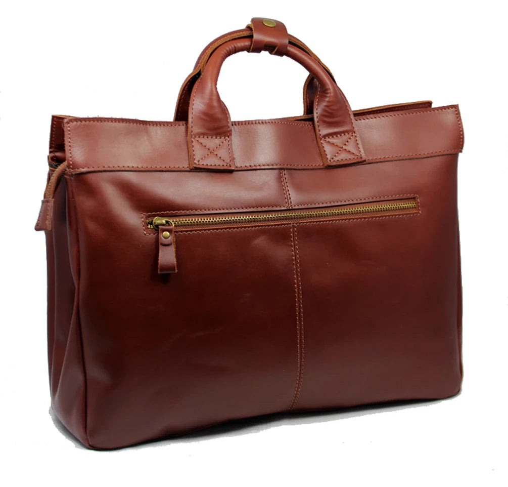 Luxury Italian Genuine Leather Men's Briefcase Business Bag Leather laptop briefcase Men Shoulder Bag Messenger Bag Tote Handbag