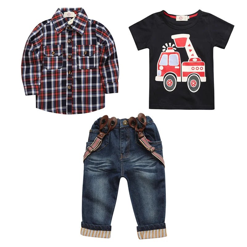 2022 Casual Clothing Sets Boy gentleman suit Toddler Boy Clothing Set 3pcs Coat + long sleeve + pants children boy clothing set