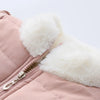 2022 Winter Warm Coat Fur Collar Plus Velvet Thickening Wadded Zipper 3-11 12 Years Kids Baby Teenage Girls Cotton-Padded Jacket