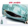 PROMOTION Designer Shiny Graceful Crocodile Grain Women's 100% Genuine Leather Embossed Cross Body Handbags*Free Shipping GY14