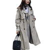 New 2023  Women Double Breasted 100% Cotton Long Trench Coat  Military trench coats Windbreaker Manteau Femme