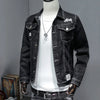 HCXY 2023 Spring Autumn Fashion Men's Denim Jackets Coats Men cotton Jacket  Mens Jean Jacket Outwear Male Cowboy Size 4XL