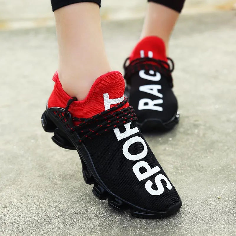 Large Size Summer Damping Women's Running Shoes Men Sport Sneakers Woman Sports Shoes Women Black Red Kids Trainers Gym GME-1839