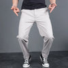 New Men's Spring Autumn Solid Casual Pants Cotton Slim Fit Chinos Fashion Long Trousers Male Pantalon Hombre Plus Size 3XL 4XL