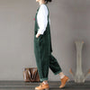 Kaftan Corduroy Overalls Womens Jumpsuits 2022 Autumn Harem Pants Casual Long Pantalon Palazzo Female Button Rompers Playsuit