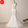 Elegant White Lace Mermaid Wedding Dress 2022 Vintage Cheap Robe De Mariee With Sash Longue Simple Trouwjurk Sukienka Na Wesele