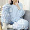 2022 Sanrioed Plush Anime Cinnamoroll Autumn Winter Warm Flannel Women Pyjamas Sets Soft Plushie Girl Loungewear Plus Size Gifts