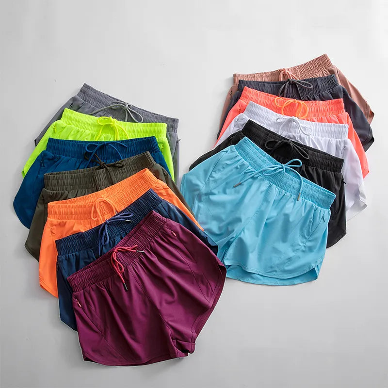 NWT Women's  Gym Shorts Tennis Female Summer Sport Pants High Waist Running Sportswear Yoga Wear Ladies Fitness Clothing