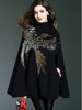 Women Stylish Knitted Cloak Coat Cape Jacket  Loose Thick Bat-shaped Sweater Ponchos