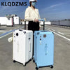 KLQDZMS 22"24"26"28"30"32"34" Luggage New PC Rolling Trolley Case Women Large Capacity Fashion Password Package Men's Suitcase