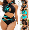 Sexy Triangle Bikinis Women's Swimsuit Hanging Neck Cross Split Swimsuit Oversized Swimwear Brazilian Bikini Set Bathing Suit