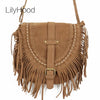 2023 Women Fringed Messenger Bag Faux Suede Fringe Tassel Boho Hippie Gypsy Bohemian Tribal Ibiza Style Cottage Cross body Bag