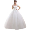 Popodion Sexy Lace Backless Bride Ball Gown Wedding Dress Women Bandage Cheap Wedding Dresses WED90129