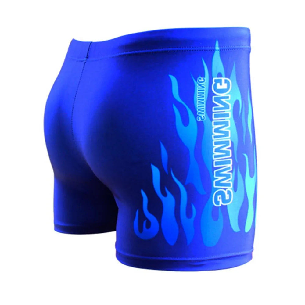 Men Swimwear Swimsuit Mens Swim Shorts Bathing Suit Swimming Pool Trunks Beach Briefs Flame Boxer Badpak maillot de bain homme