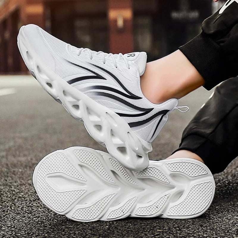 Men's Flame Printed Sneakers Sports Shoes Comfortable Running Shoes Outdoor Men Athletic Shoes Trainers