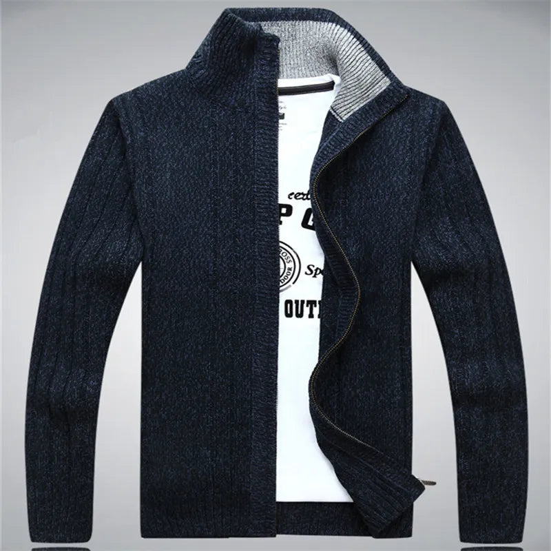 Men's Winter Sweater Casual Knitted Cardigan Jackets Thick Warm Clothing Cashmere Sweater Coats Outerwear Male Knit Sweater