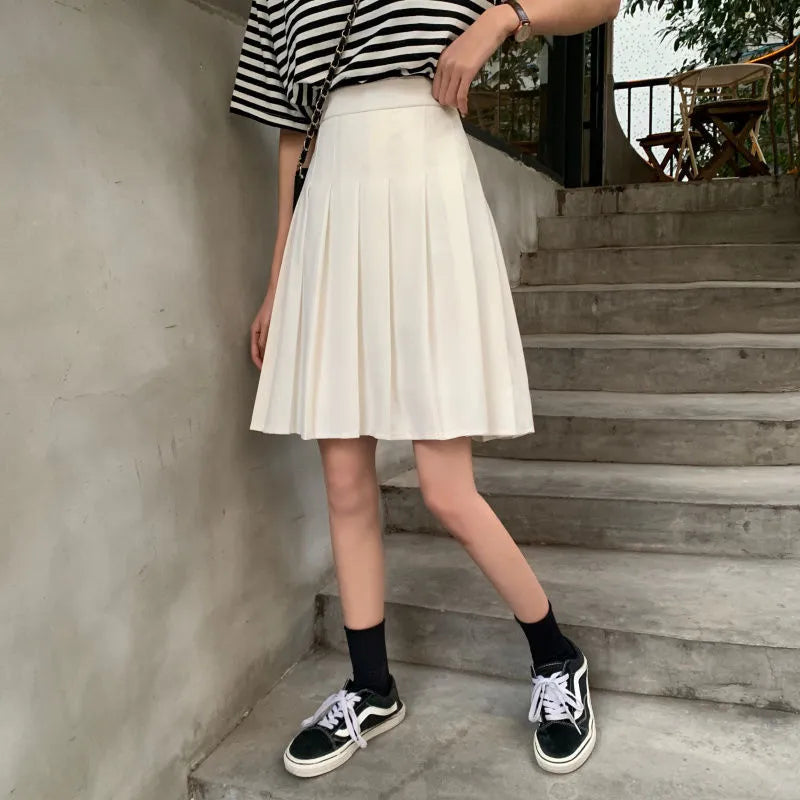 Skirts Pleated Women High Waist Summer Knee-length Preppy Style Harajuku Y2k Hot Sale Street School Cosplay Casual Female Faldas