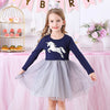 Kids Autumn Winter Dresses for Girls Star Sequins Princess Dress Girl Long Sleeve Party Vestidos Girls Dress Children Clothing