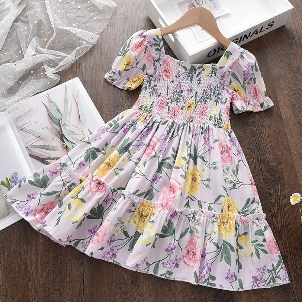 Melario Girls Dresses New Sweet Princess Dress Baby Kids Girls Clothing Wedding Party Dresses Children Clothing Pink Applique