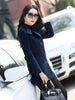 Fitaylor New Autumn Winter Woolen Coat Women Slim Double Breasted Medium Long Wool Blend Warm Female Overcoat