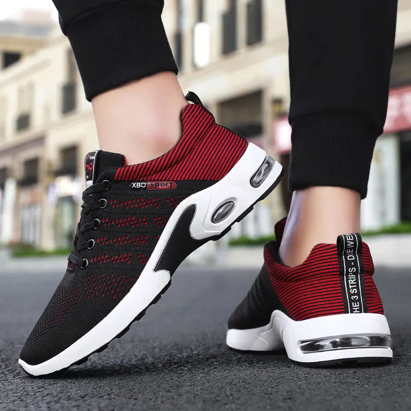 Summer Men's Shoes Fashion Mesh Breathable Casual Sneaker Youth Mens Trainers Lace-up Male Sports Sneakers Running Shoes