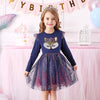 Kids Autumn Winter Dresses for Girls Star Sequins Princess Dress Girl Long Sleeve Party Vestidos Girls Dress Children Clothing