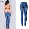 Low Waist Elasticity Skinny Jeans Femme Classic Vintage Bleached Plus Size Push Up Jean Women Fashion Blue Pencil Demin Pants