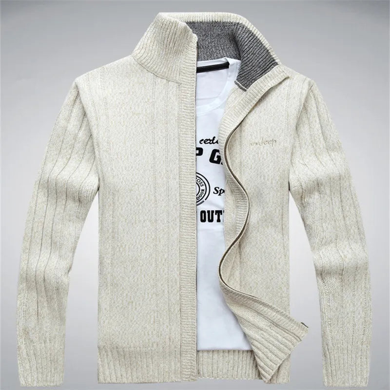 Men's Winter Sweater Casual Knitted Cardigan Jackets Thick Warm Clothing Cashmere Sweater Coats Outerwear Male Knit Sweater