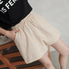 2022 New Summer Cotton Linen Beach Shorts Women Basic Short Pants Mini Wide Leg Trousers Ladies Fashion Casual Home Streetwear