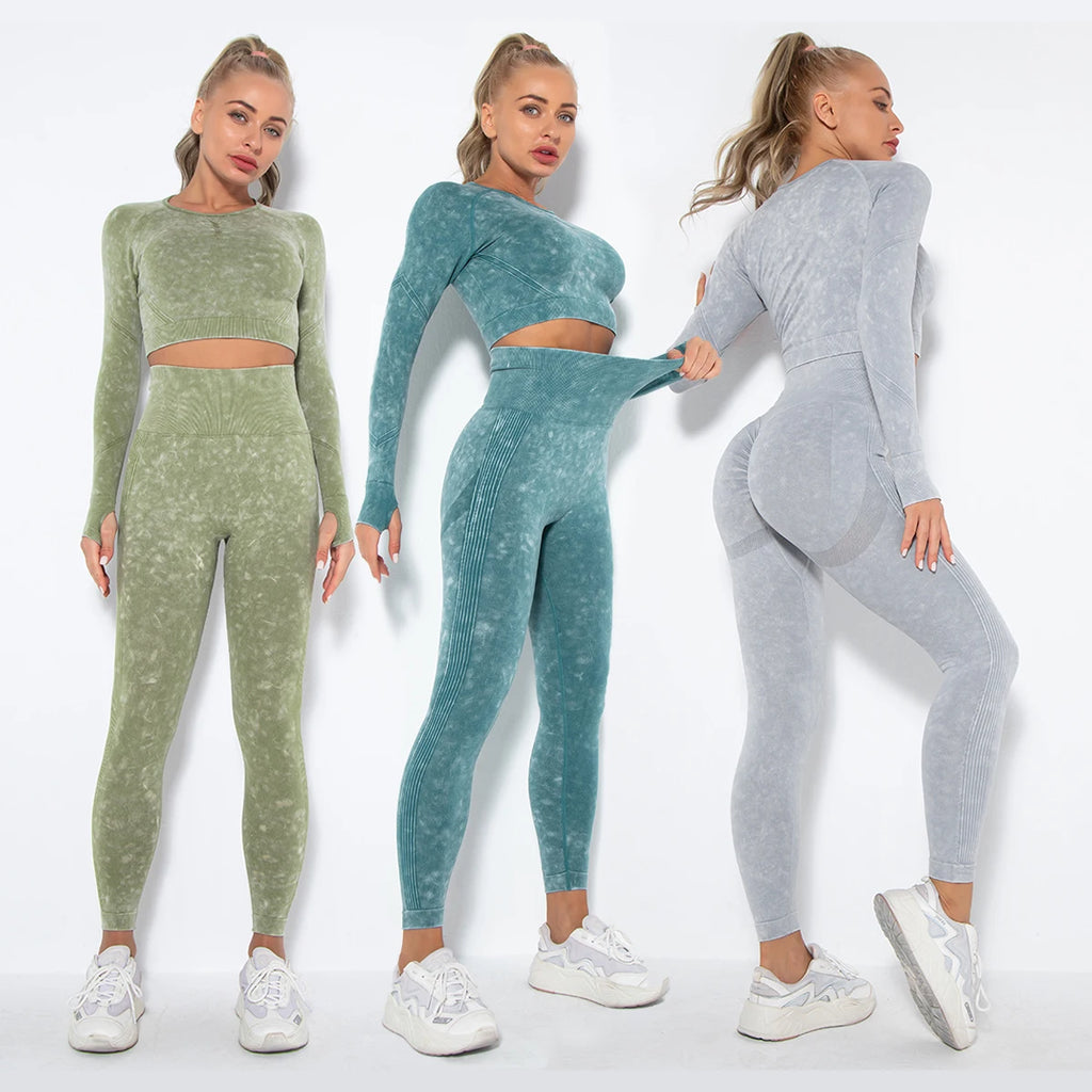 Women&#39;s tracksuit Seamless Yoga Set Women Sportswear  Suit For fitness Workout Clothes Sports Outfit Gym Clothing Sports Suits