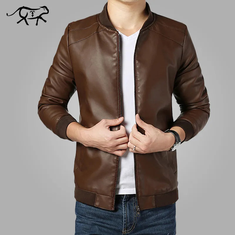 2023 New Arrival Leather Jackets Men's jacket male Outwear Men's Coats Spring & Autumn PU Jacket De Couro Coat Plus Size M-4XL